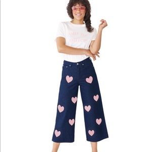 Lazy Oaf Pink Heart Jeans